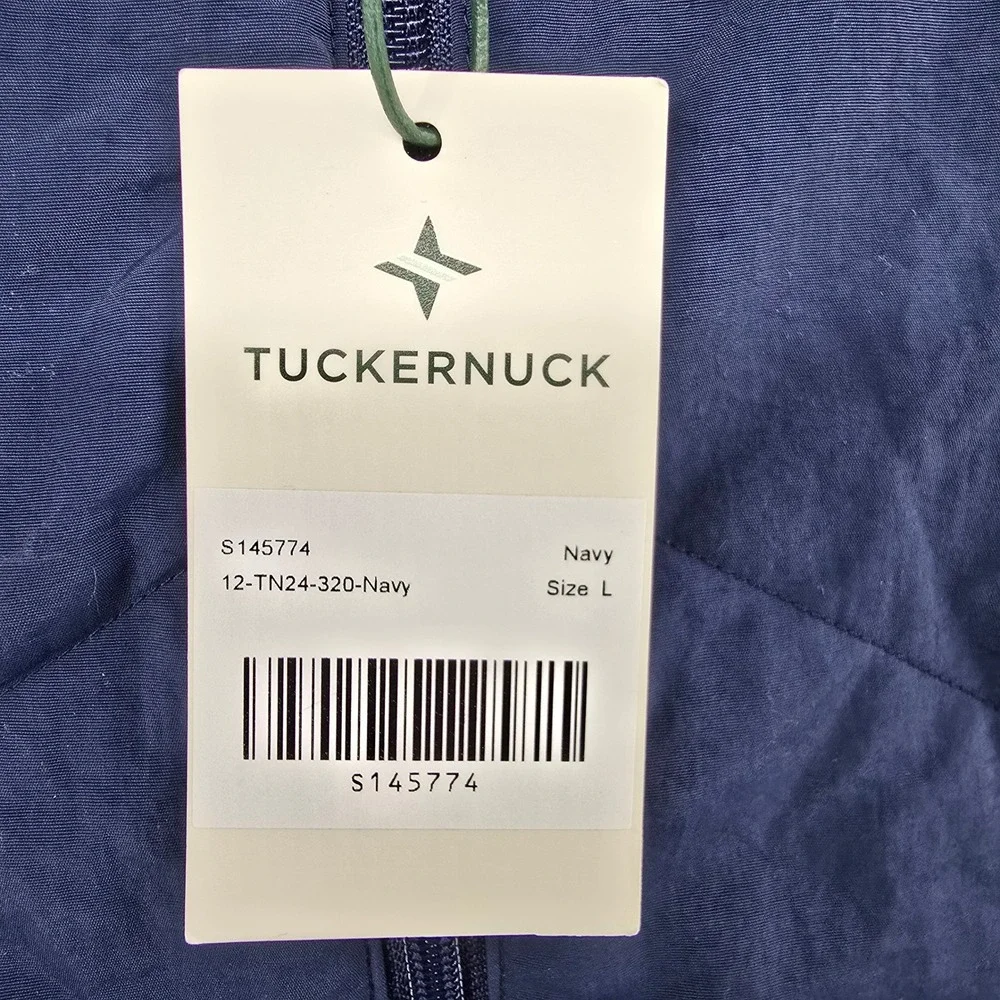 Tuckernuck Vest Women Large Navy‎ Blue Austin Built Quilted Full Zip Navy